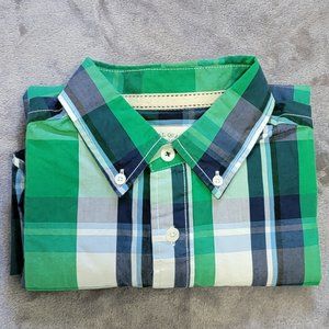 Aeropostale men's long sleeve muscle fit button front shirt size Medium